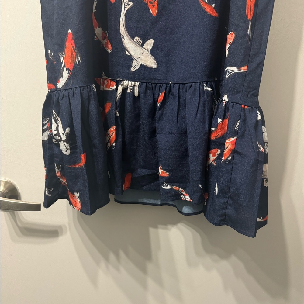 Jean-Pierre Klifa Paris Spaghetti Strap Dress. Size S. Color Blue. Orang… - Picture 6 of 9